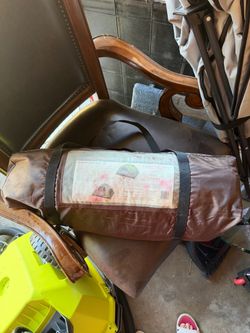 CAMPING TENT, ALPS MOUNTAINEERING, MERAMAC 2, dimensions 5'x7'6", Total weight 7 lbs 9 ozs; cross streets are Arapaho & Waterview