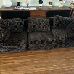Velvet Couch ( Mid Century Modern)