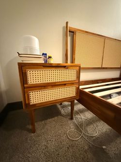 Modern queen Size Bed Frame. LIKE NEW