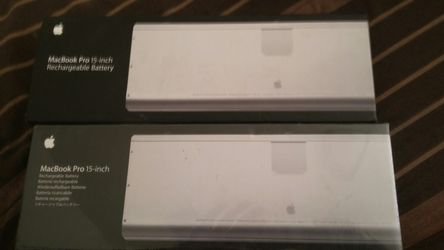 2 MacBook Pro 15 inch rechargeable batteries for one low price