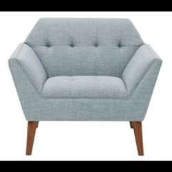 Merrylite  37" Wide Upholstered Armchair with Tufted Backrest From Wayfair 