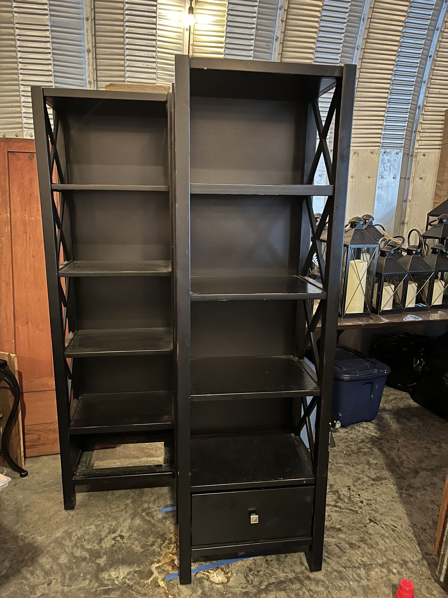 3 Pc Bookshelves With Hanging File Drawer