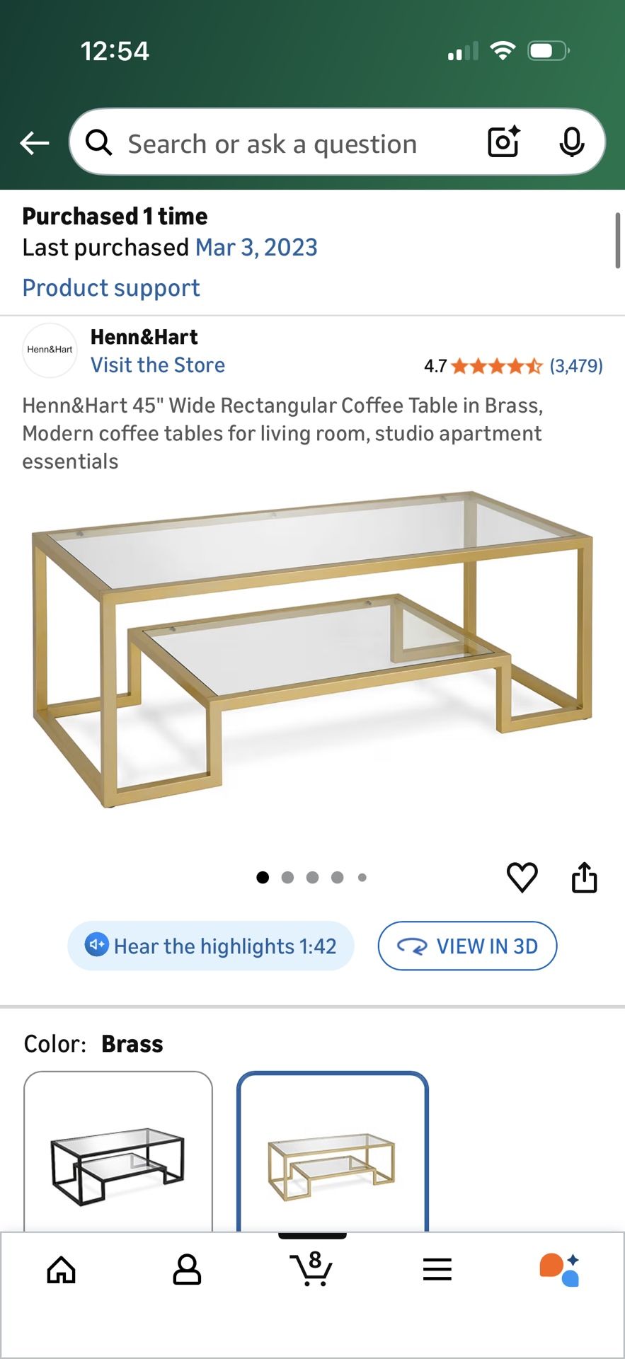 Henn&Hart Coffee Table