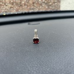 Garnet and Diamond Necklace pendant