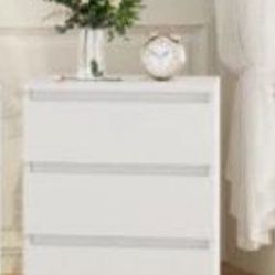 White 3 Drawer Night Stand New In Box (only 1)