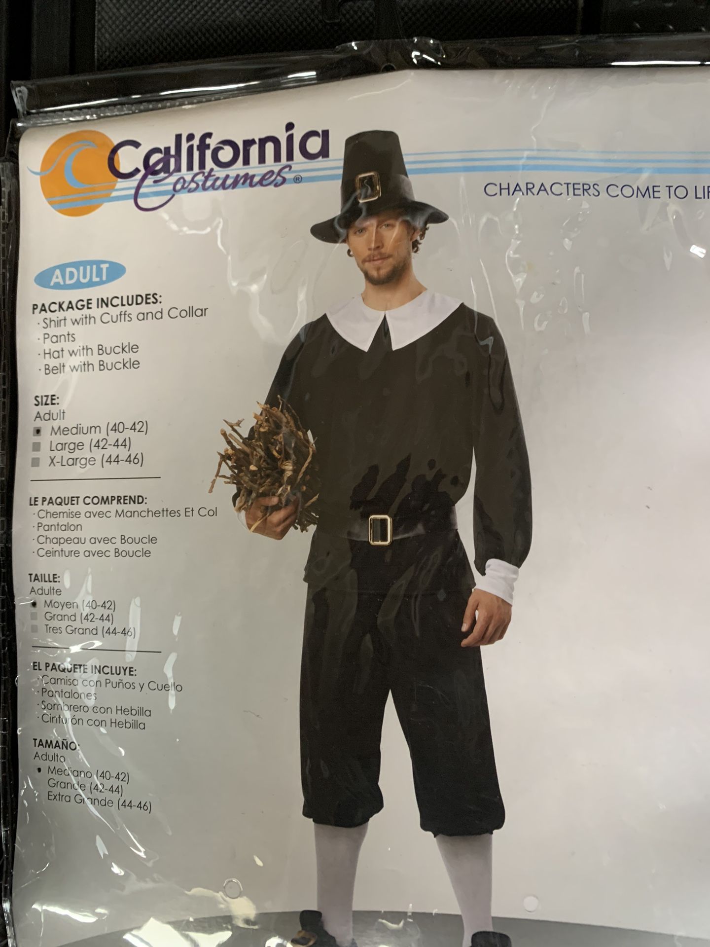 Pilgrim Costume, Adult M