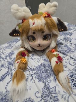 HandMade raindeer kigurumi fursuit mask WILL NEGOTIOATE (head only)