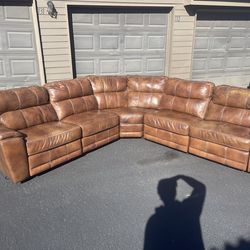 Leather Sectional Couch (Will Deliver For A Fee)