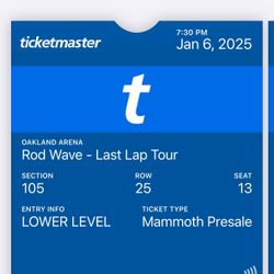 Rod Wave Oakland 2 Tickets