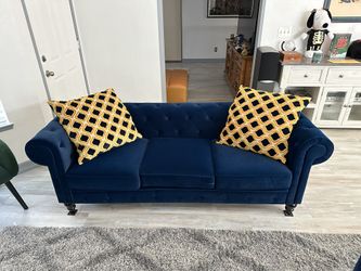 Blue Velvet Couch