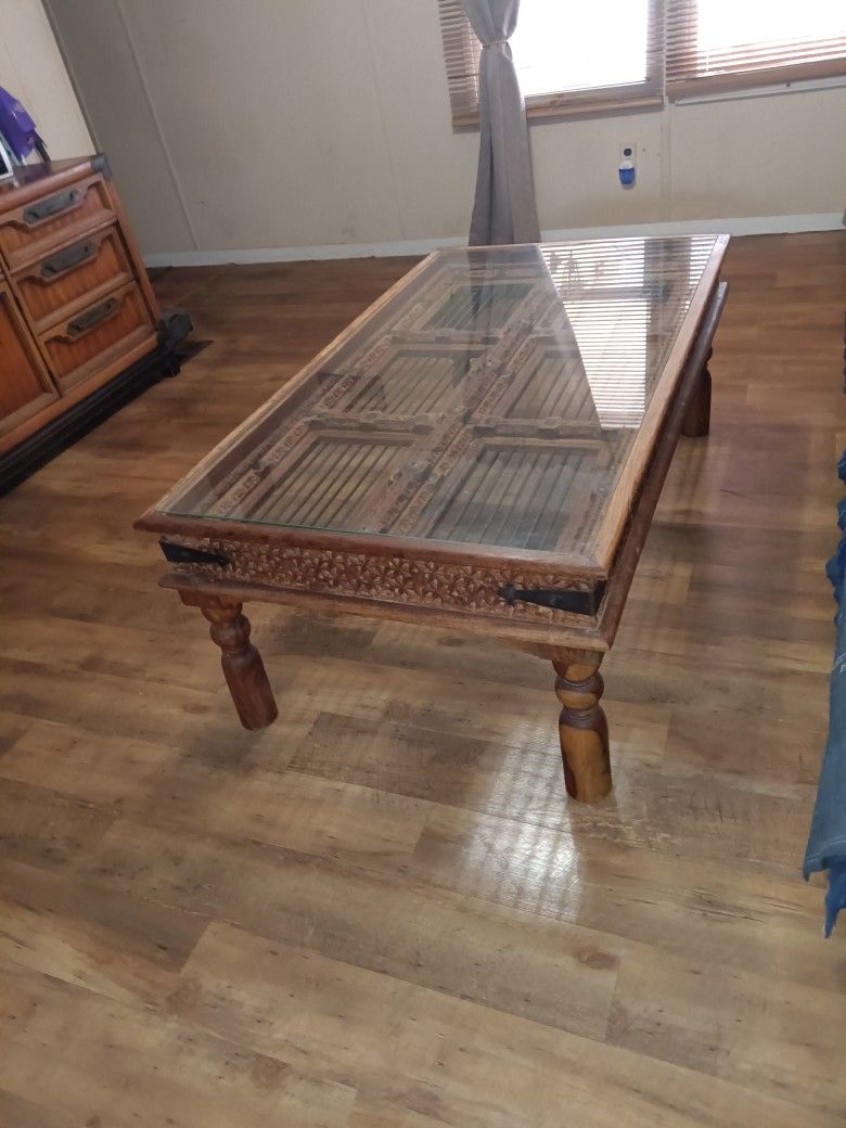 Coffee Table And Carve From The Philippines. Shadow Box.P