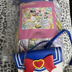 Sailor Moon Blanket And Purse 