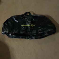 SunSpot Duffle Bags. Glossy Black Vinyl, Full Length Zipper & 36”L, 12”D, 8”W