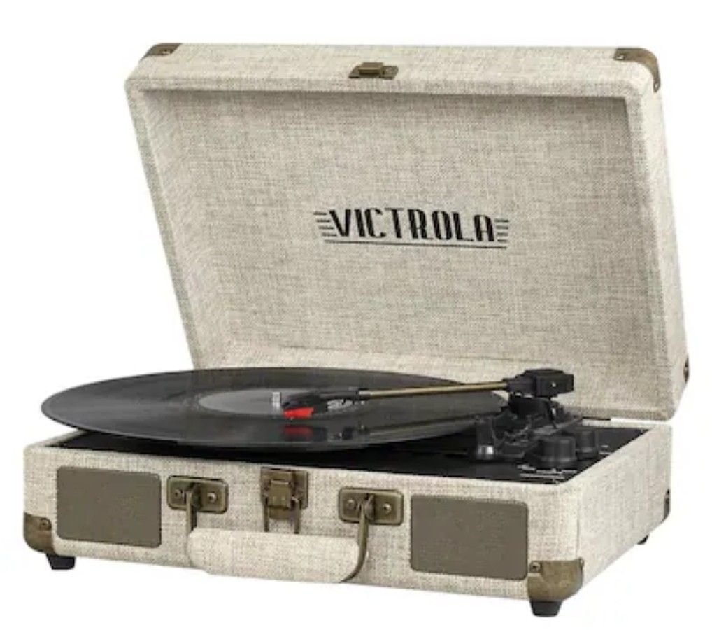 Victrola Journey Bluetooth Portable Suitcase Record Player with Built-in Speaker