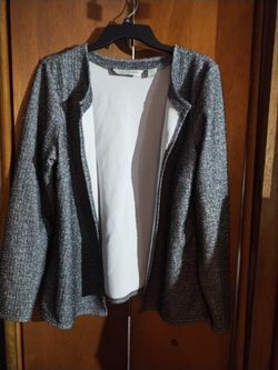 Soft by Avenue Silver Metallic jacket cover up