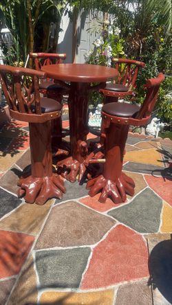 Tree Table And Four Stools