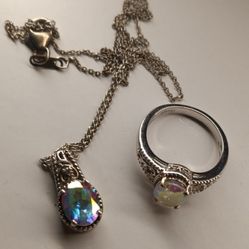 Mercury Mystic Topaz Platinum Matching Set