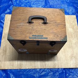 Old School Wooden Long Range Saltwater  Fishing Tackle Box