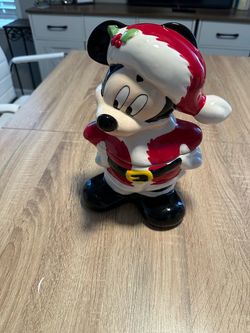 Mickey Mouse Christmas Cookie Jar-$30