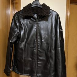 Mens Leather Jacket (dark brown)