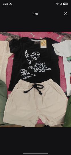Kids Dinosaur T-Shirt and Shorts Set