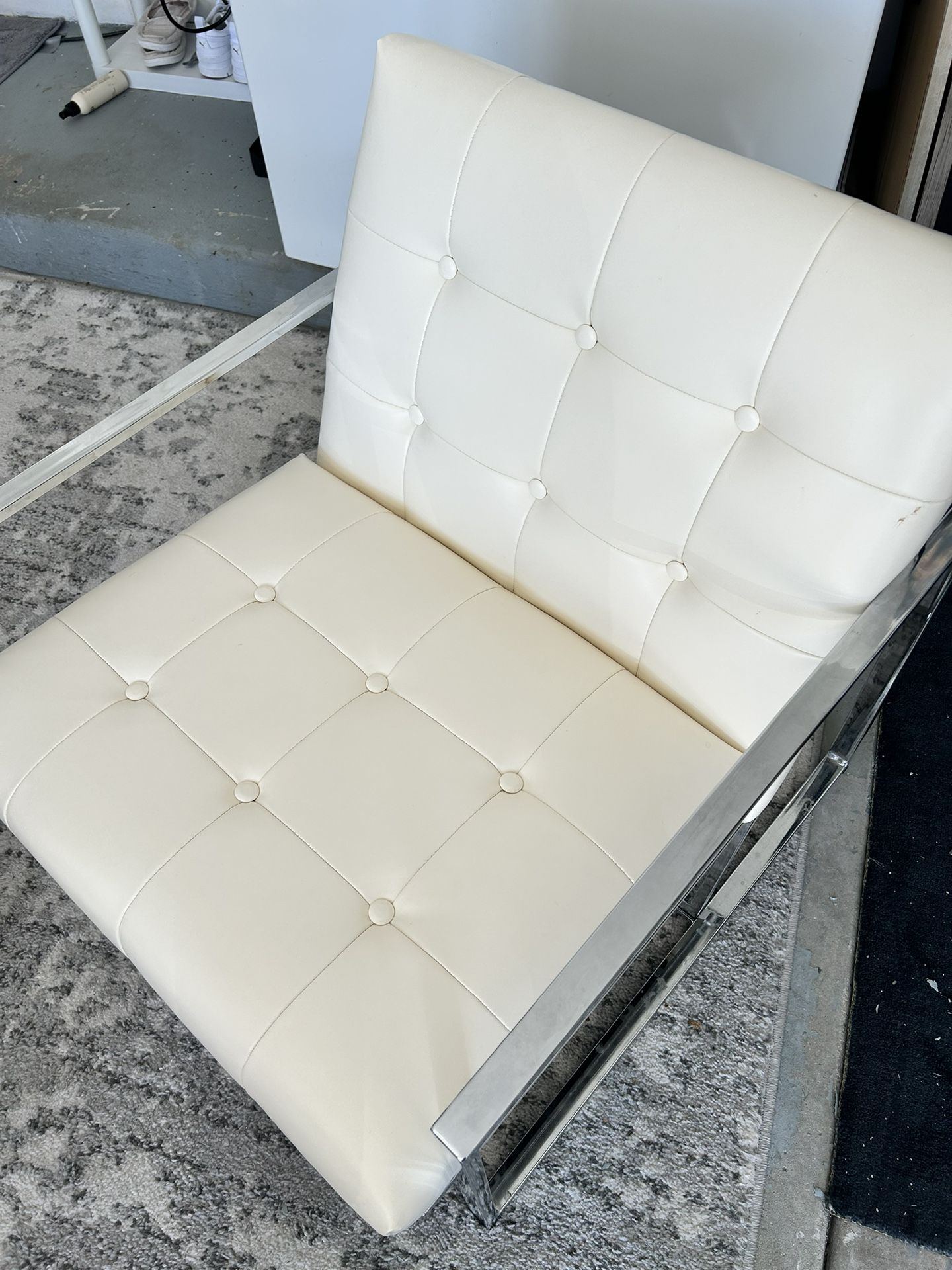 (2) Wide Tufted Armchairs