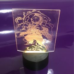 Demon Slayer Zenitsu 6.5” Tall Custom 3D Acrylic LED Night Lamp