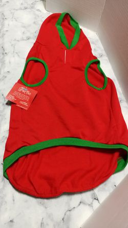 PetSmart Dog Sweater Hoodie Size XL Color Red And Green Rescue Love Repeat NWT  Thumbnail
