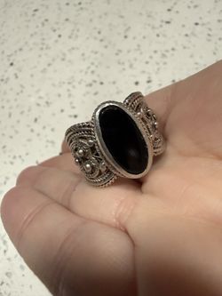 Vintage men’s ring stainless steel/ plata size 9 or half