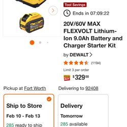 Dewalt Flex Volt Battery