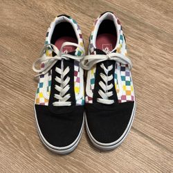 Make An Offer Vans Multi-colored Checkered Shoes - Women’s Size 6