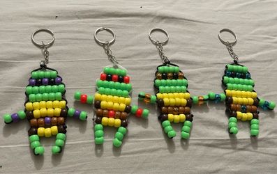 Ninja Turtles Pony Beads Keychains
