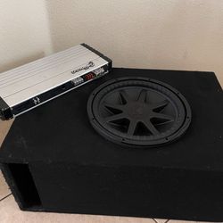 Kicker 15" Sub In A Ported Box With US Amps Amplifier