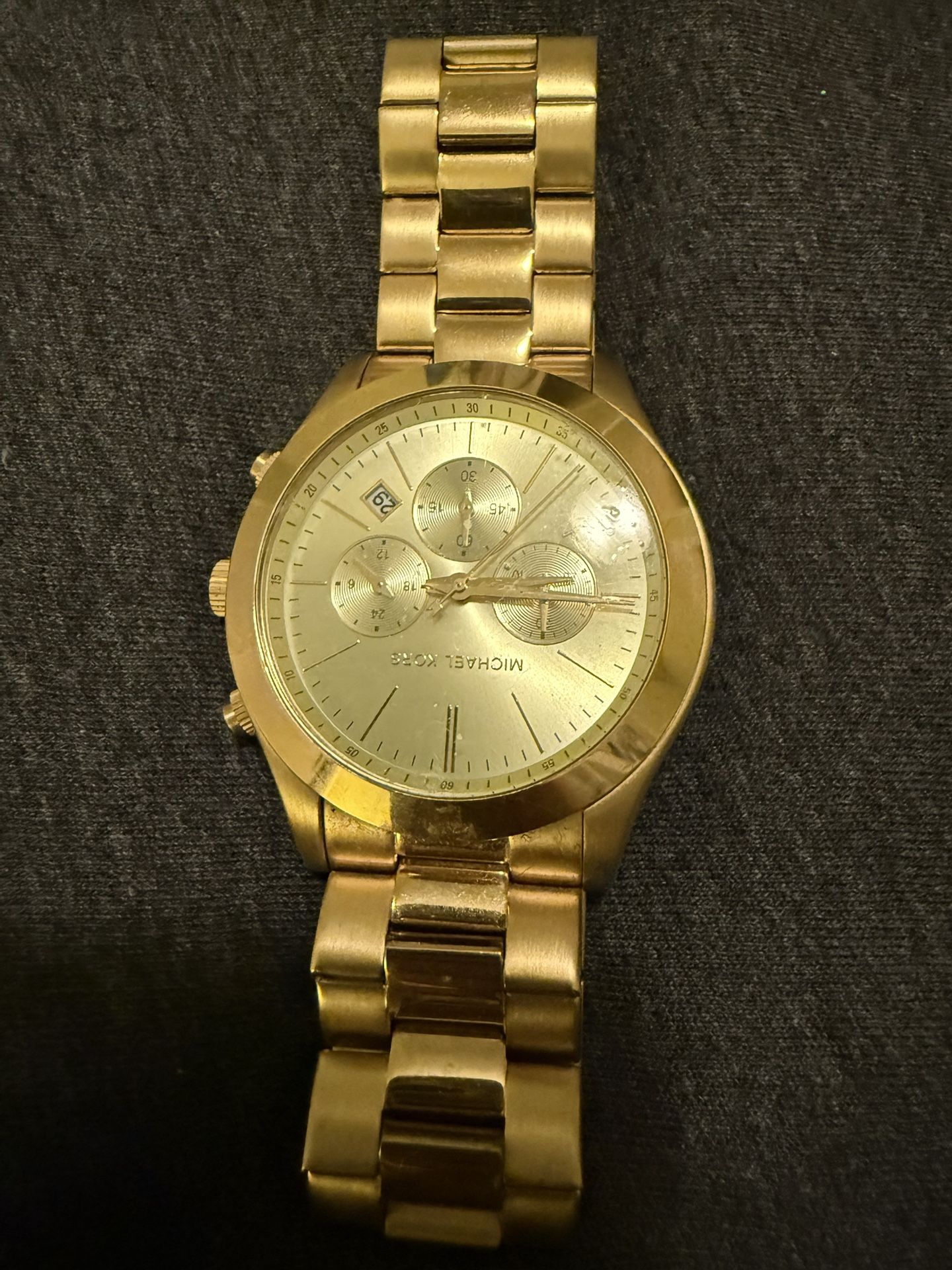 Michael Kors Slim Runway Gold-Tone Chronograph Watch