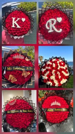 100ct Ramo Buchon rose bouquet
