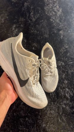 Nike Zoom Pegasus running shoes in white/black/Grey colorway.