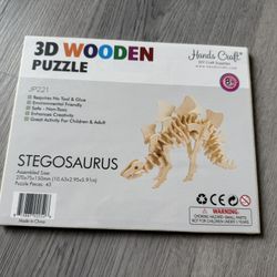 3D Wooden Puzzle Stegosaurus – DIY Kit