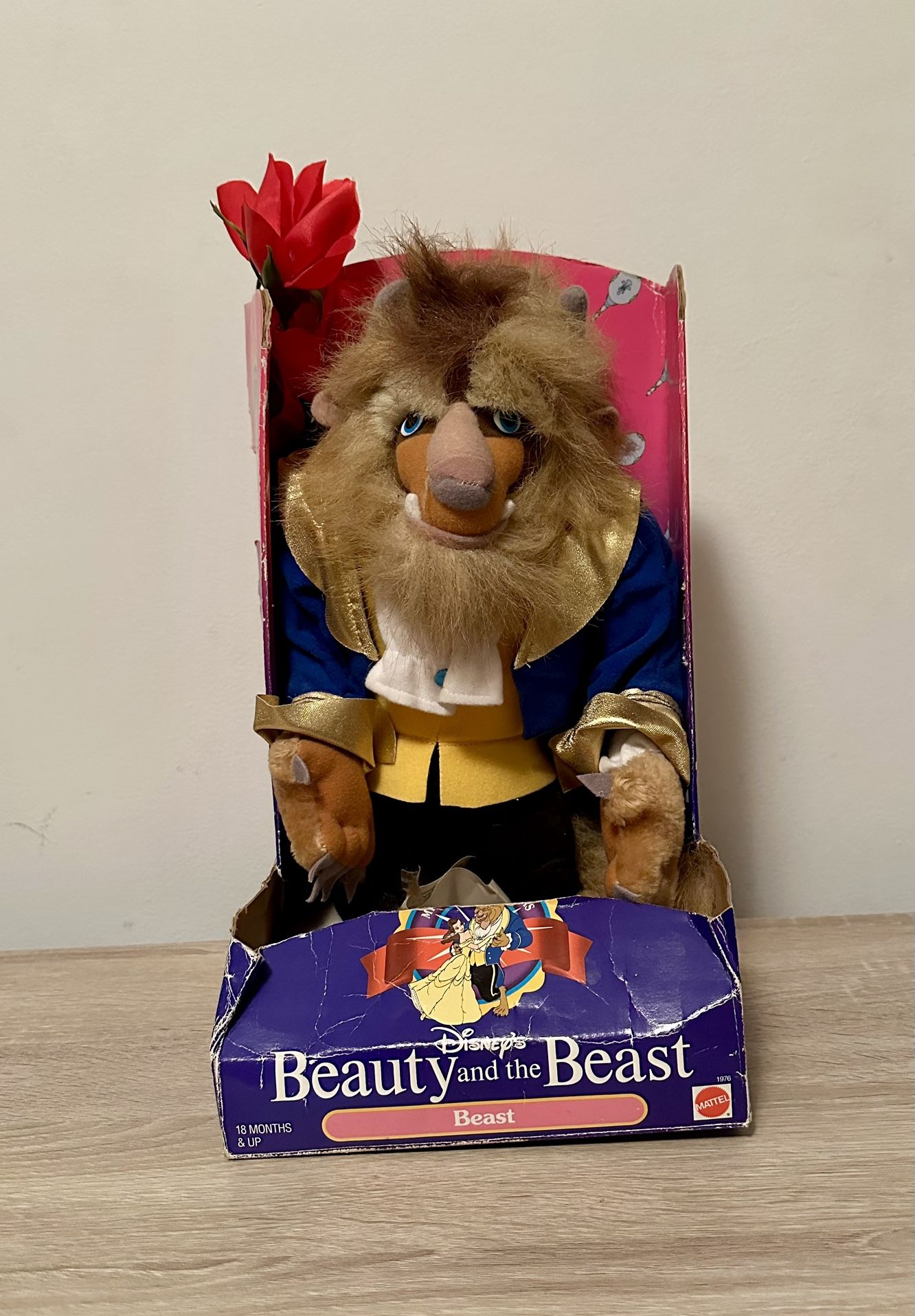Vintage 1992 Disney Beauty and the Beast Plush Beast