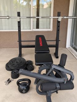 Weider Weight Bench & Full Weight Set –