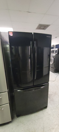 Samsung French Door Fridge — Black, Twin Cooling, Clean