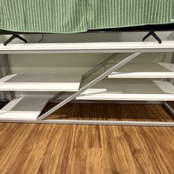 Modern White Tv Stand And Shelving Unit 
