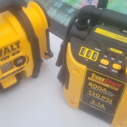 EverStart Maxx 1000 Peak Amp Jump Starter with 120 PSI Compressor, Pivoting LED & 20V MAX Cordless Electric Portable Inflator (Tool Only)
