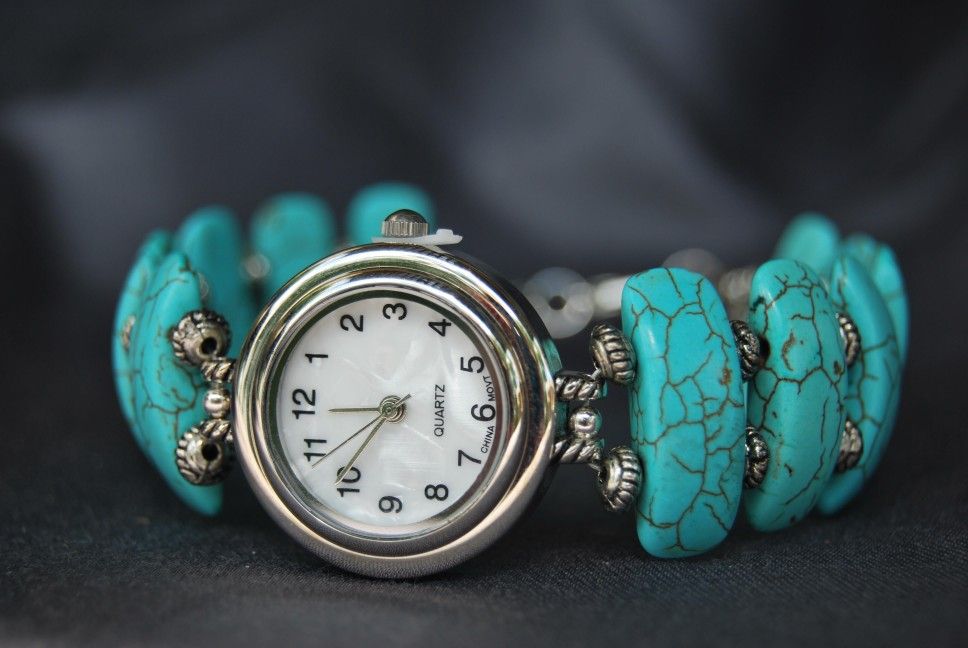 Gorgeous Handmade Watch with Turquoise