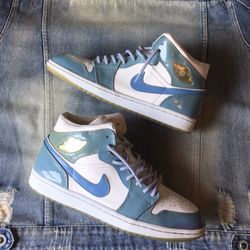 Vintage ‘03 Nike Air Jordan 1 Mid UNC Patent Leather: Size 10 