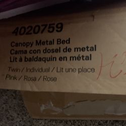 Twin Bed Brand New Pink Canopy 