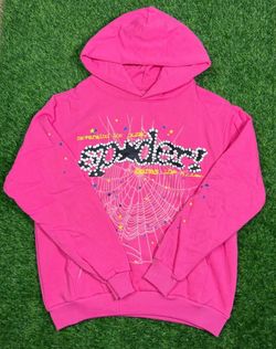 Sp5der Pink Graphic Hoodie