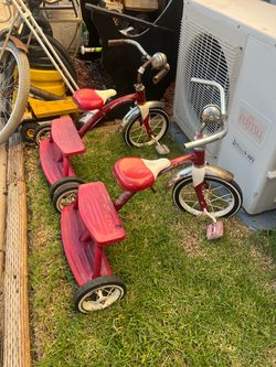 2 radio flyer vintage tricycles