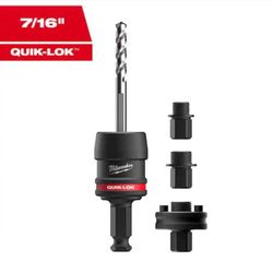 Milwaukee 7/16 in. Shank QUIK-LOK Hole Saw Arbor Set w/ Four Adapters #MIL-418