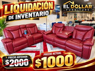Gran Liquidación! Juego de Muebles Reclinables Rojos