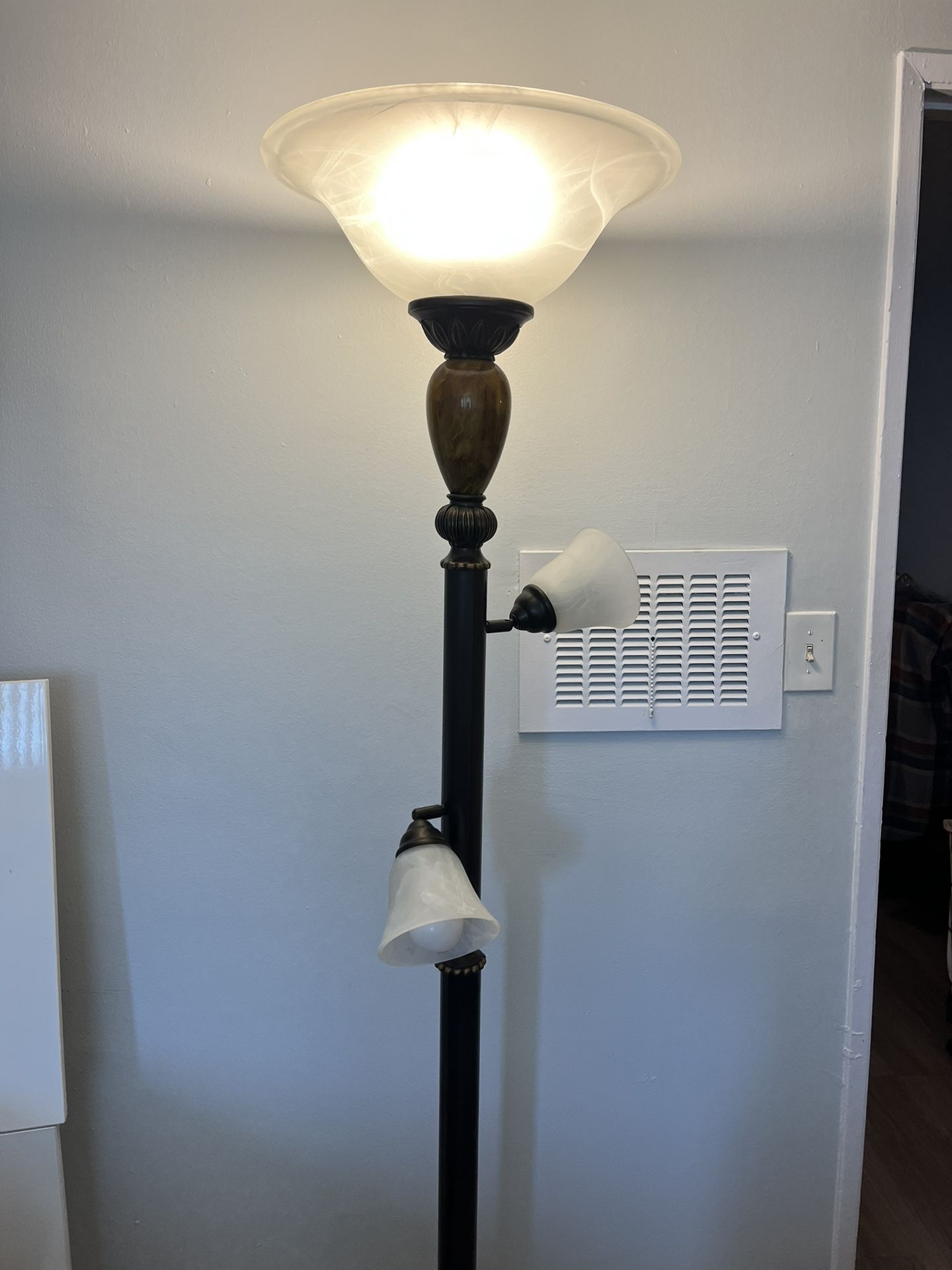 3-Way Standing Lamp w/ Adjustable Side Lamps